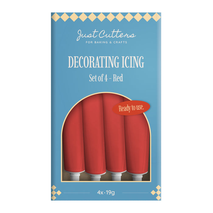 Red Writing Icing Tubes – Ready-to-Use Icing Pens for Cakes & Biscuits