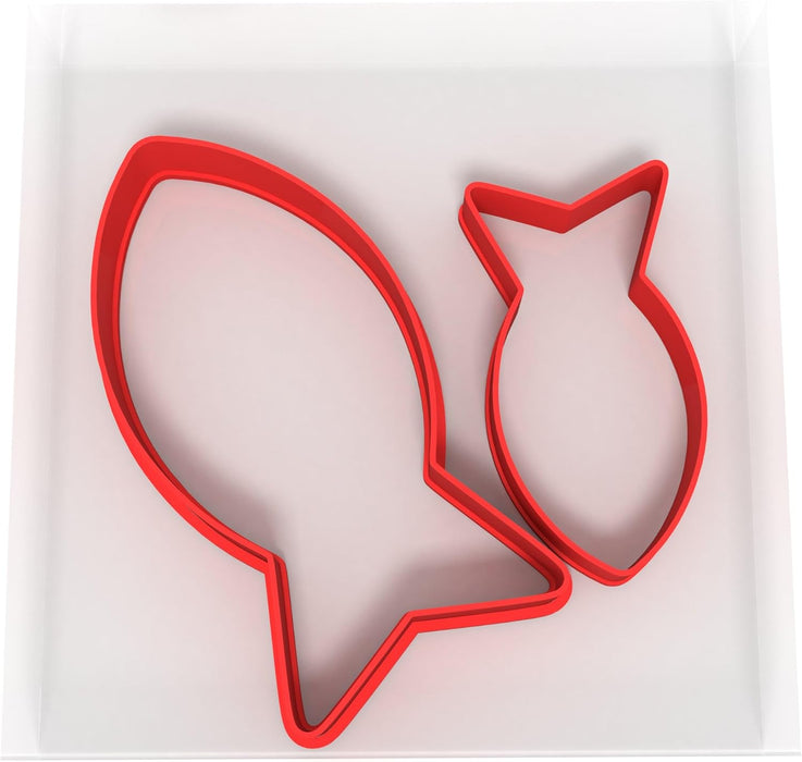 Fish Cookie Cutters | Set of 2 Plastic Cutters (5cm & 8cm)