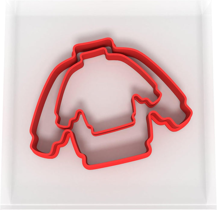 Christmas Jumper Cookie Cutters | Set of 2 Plastic Cutters (5cm & 8cm)