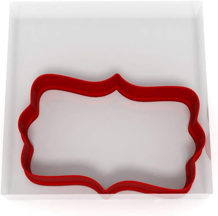 Plaque Shape Cookie Cutter | 10cm Plastic Cutter for Decorated Cookies