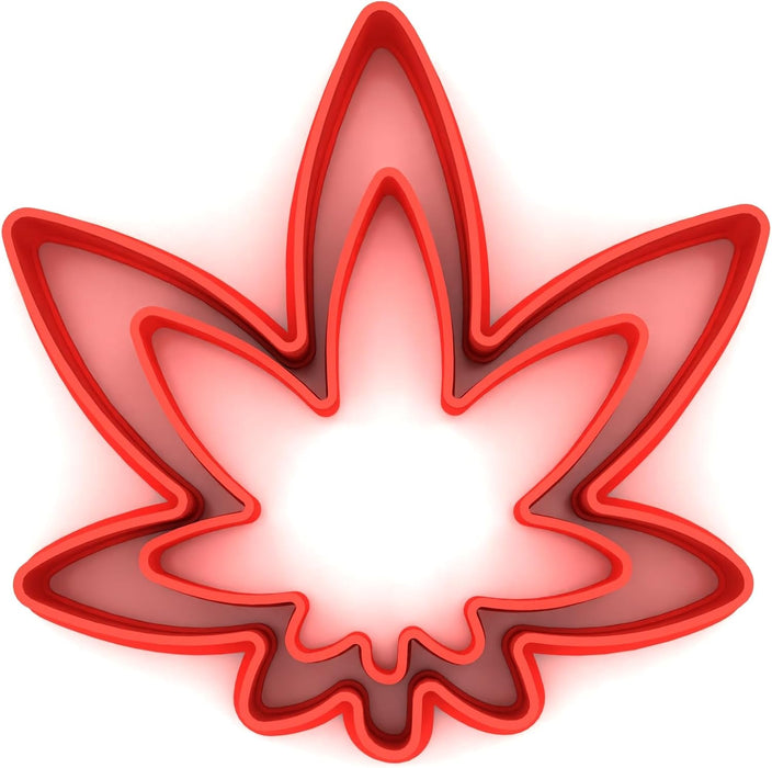 Leaf Cookie Cutters | Set of 2 Plastic Cutters (5cm & 8cm)