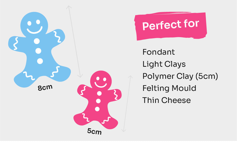 Ghost Cookie Cutters | Set of 2 Plastic Cutters (5cm & 8cm)