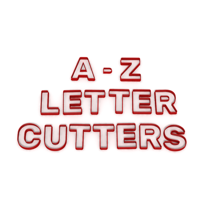 Alphabet Letter Cutters - Mini 3cm - Cookie, Clay, Biscuit, Pastry, Fondant, Icing, Sugarcraft
