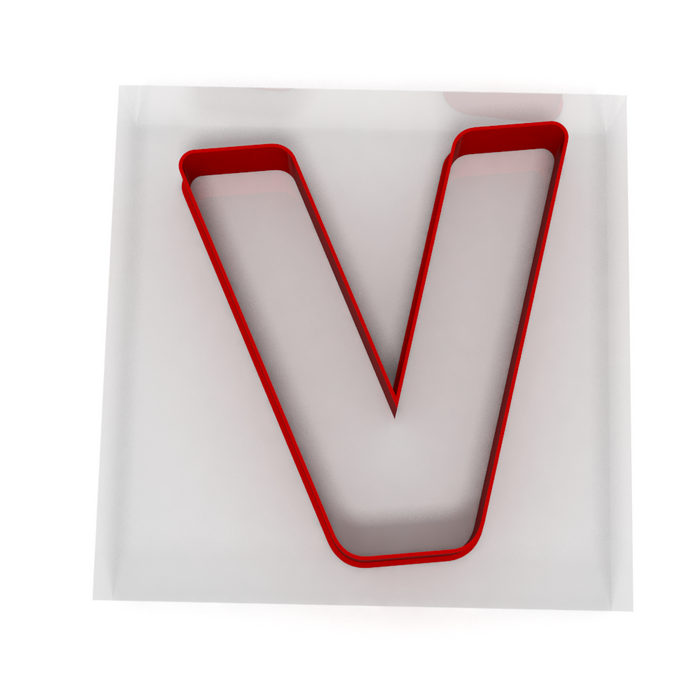Alphabet Letter V Cutter - Cookie, Clay, Biscuit, Pastry, Fondant, Icing, Sugarcraft