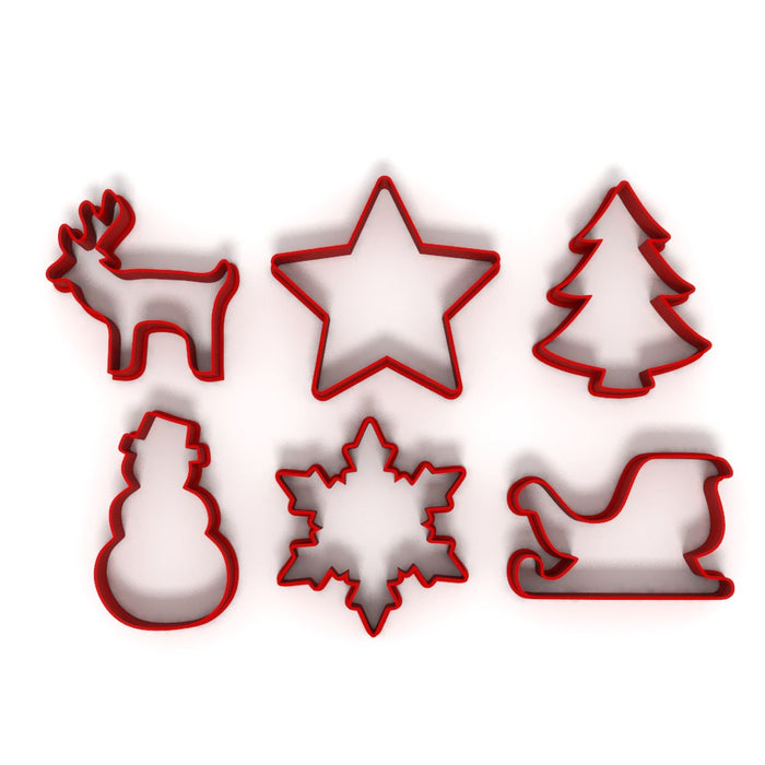 Festive Cutters 4 - Cookie, Clay, Biscuit, Pastry, Fondant, Icing, Sugarcraft