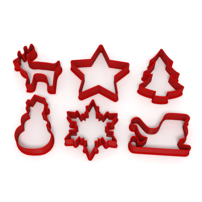 Festive Cutters 4 - Cookie, Clay, Biscuit, Pastry, Fondant, Icing, Sugarcraft