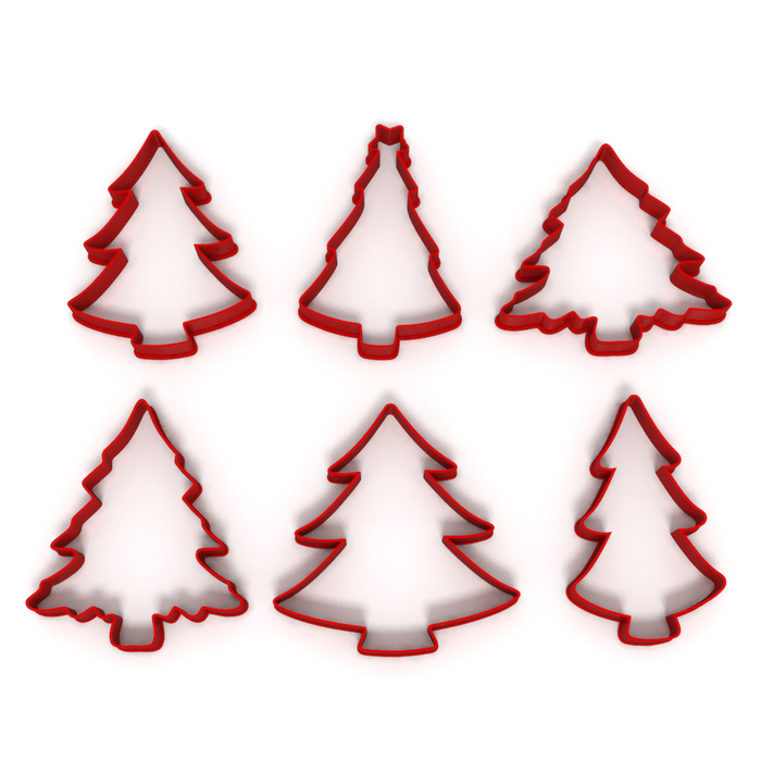 Christmas Tree Cutters - Cookie, Clay, Biscuit, Pastry, Fondant, Icing, Sugarcraft
