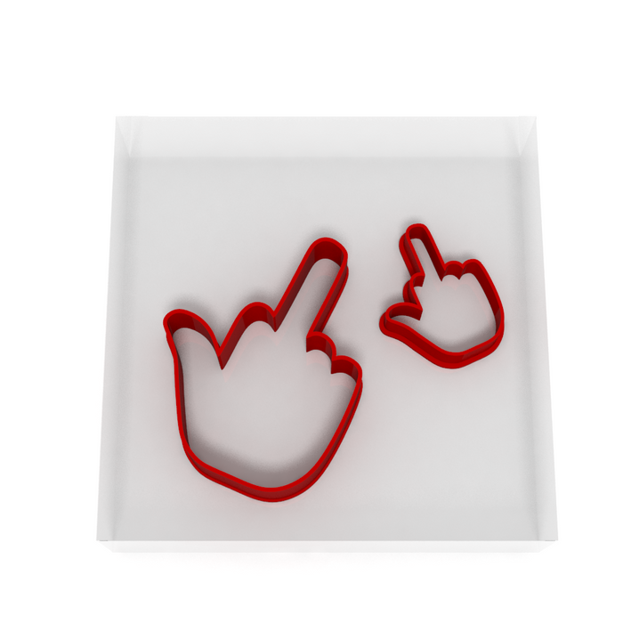 Middle Finger Cutter - Cookie, Clay, Biscuit, Pastry, Fondant, Icing, Sugarcraft